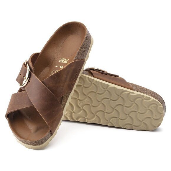 Birkenstock Siena Big Buckle Oiled Leather Cognac 1020165 - Picture 7 of 8